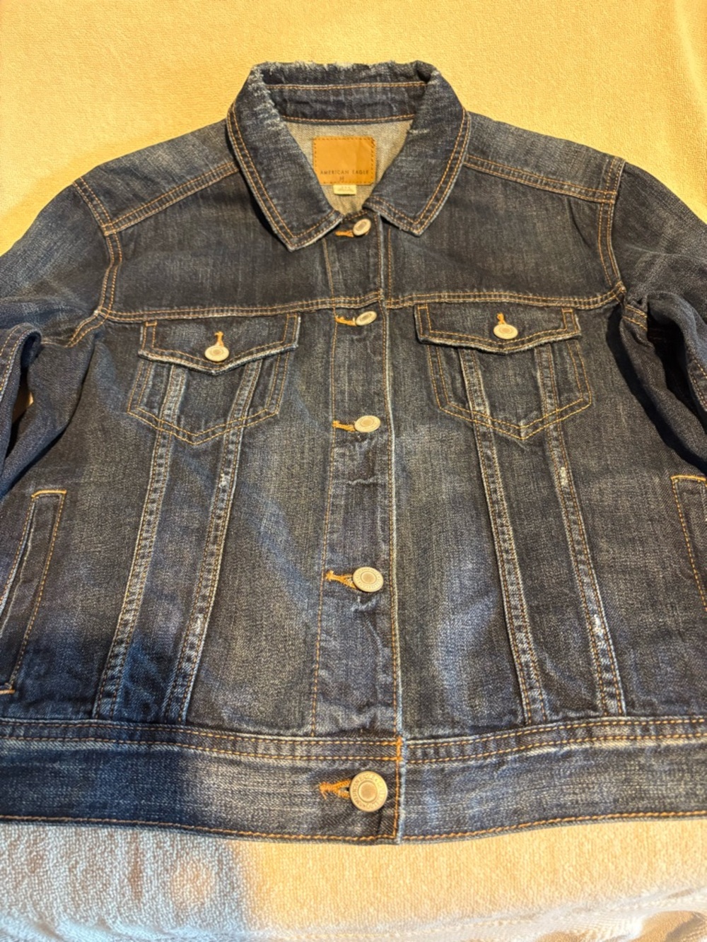 American Eagle Outfitters Dark Indigo Denim Jacket